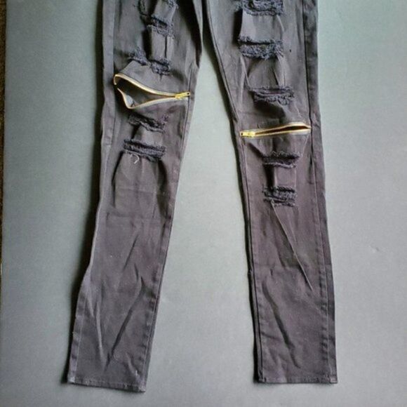 💍Urkool Black Distressed Jeans - Picture 5 of 8